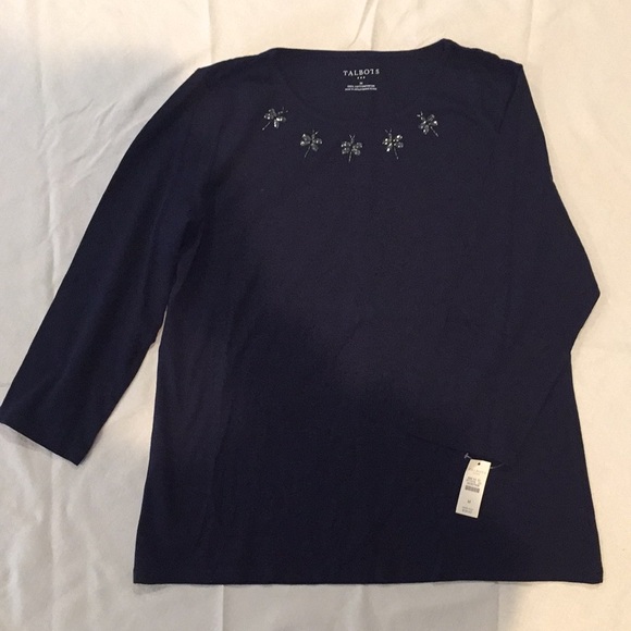 Talbots Tops - NWT - Navy Long Sleeve Talbot Shirt